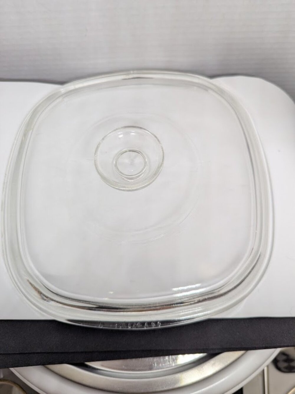 Vintage Pyrex A-9-C Clear Glass Replacement Lid Cover Only - Mold #26